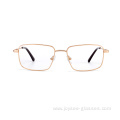 New Handcraft Classical Full Rim Rectangle Metal Optical Frames Corrective Eyewear